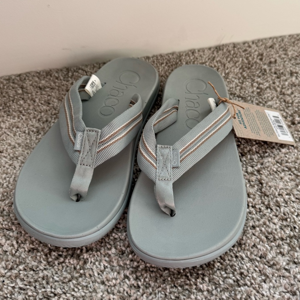 Chaco Chillos Flip in Aqua Gray